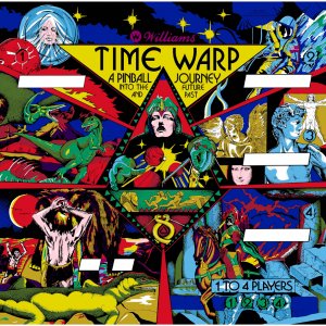 Time Warp (Williams, 1979) (CPR) Backglass