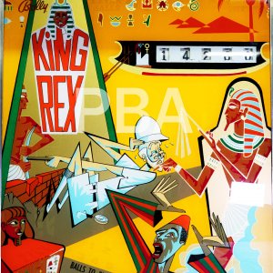 King Rex (Bally, 1970) (PBA) Backglass