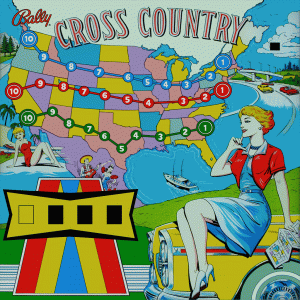 Cross Country (Bally, 1963) (JPR) Backglass