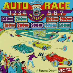 Auto Race (Gottlieb, 1956) (JPR) Backglass