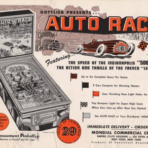 Auto Race (Gottlieb, 1956) Flyer
