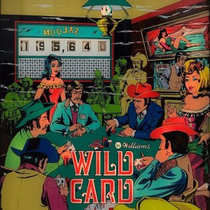 Wild Card (Williams, 1977) (Lit) (PBecker) Backglass