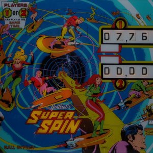 Super Spin (Gottlieb, 1977) (Loserman76) Backglass