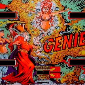 Genie (Gottlieb, 1979) (ArcadeCrusade) Backglass