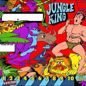 Jungle King (Gottlieb 1973) (Wildman) Backglass