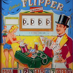 Flipper (Gottlieb, 1960) (JPR-IkeS) Backglass