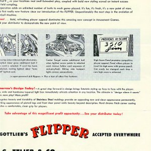 Flipper (Gottlieb, 1960) Flyer p3