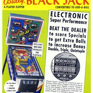Black Jack SS (Bally, 1977) front