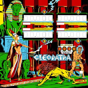 Cleopatra (Gottlieb, 1977) (IkeS) Backglass
