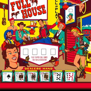 Full House (Williams, 1966) (IkeS) Backglass