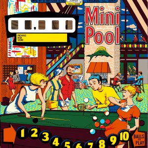 Mini Pool (Gottlieb, 1969) (Waifu) Backglass