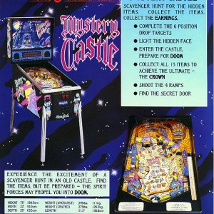 Mystery Castle (Alvin G., 1993) Flyer (Back)