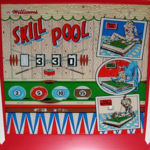 Skill Pool (Williams, 1963) (PN) Backglass