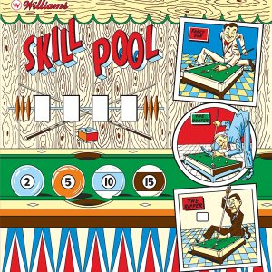 Skill Pool (Williams, 1963) (IkeS) Backglass