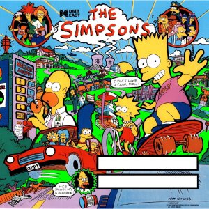 Simpsons (Data East, 1990) Backglass