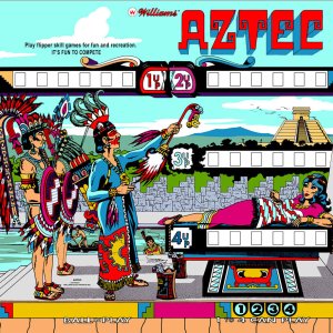 Aztec (Williams, 1976) Backglass
