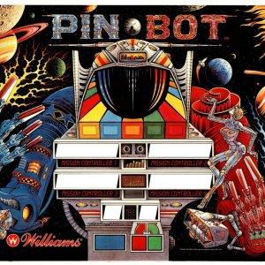 Pin Bot (Williams, 1986) Backglass