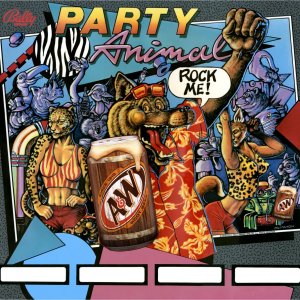 Party Animal (Bally, 1987) Backglass