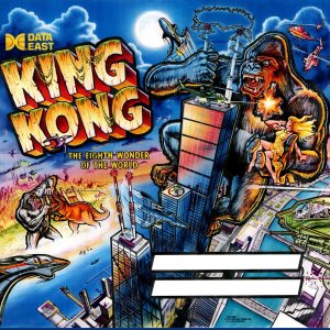 King Kong (Data East, 1990) Backglass
