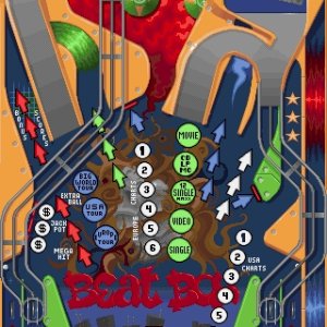 Beat Box / Pinball Dreams (21st Century, 1994) (lit) Playfield