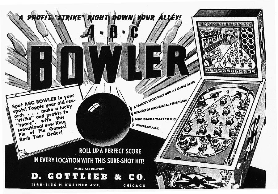 A-B-C Bowler (Gottlieb, 1941) Flyer
