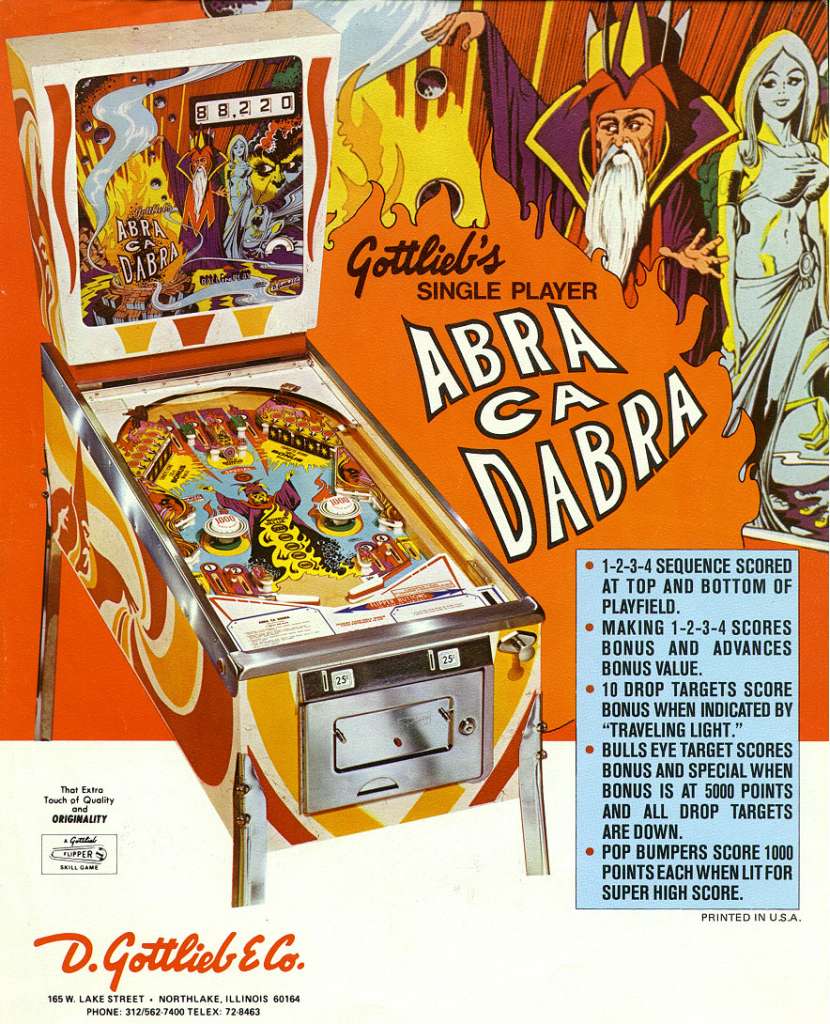 Abra Ca Dabra (Gottlieb, 1975) Flyer