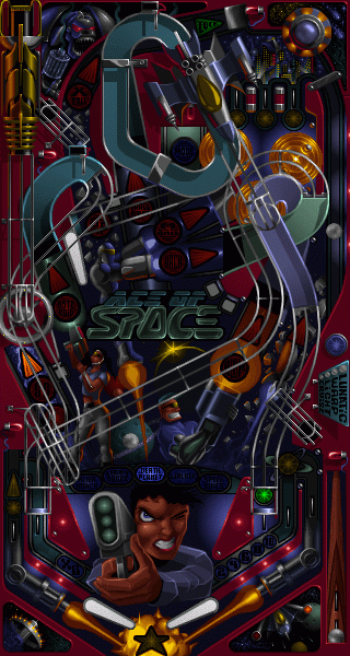 Ace Of Space / Slam Tilt (21st Century, 1996) Playfield