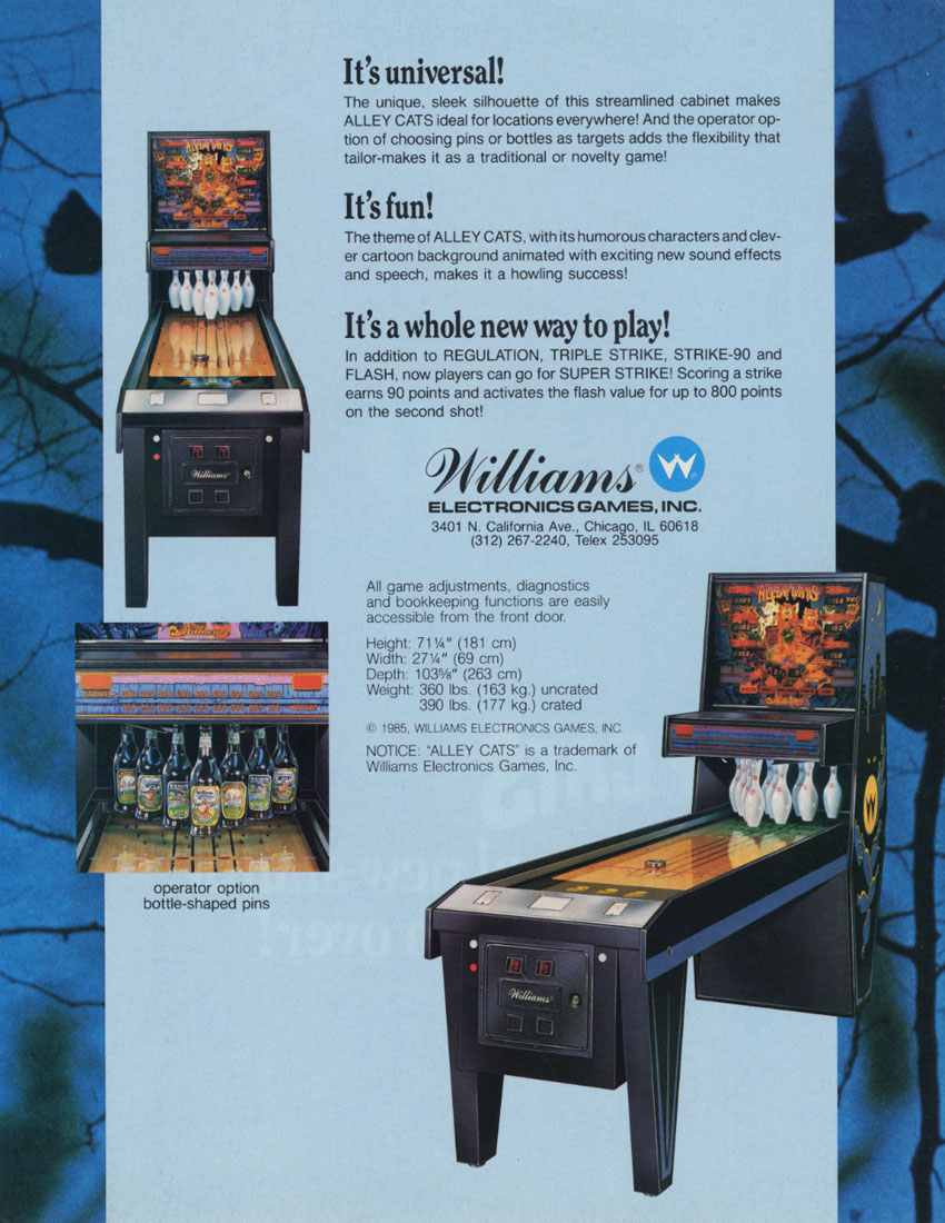 Alley Cats (Williams, 1986) Flyer p2