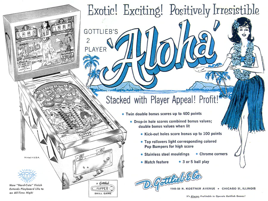 Aloha (Gottlieb, 1961) Flyer