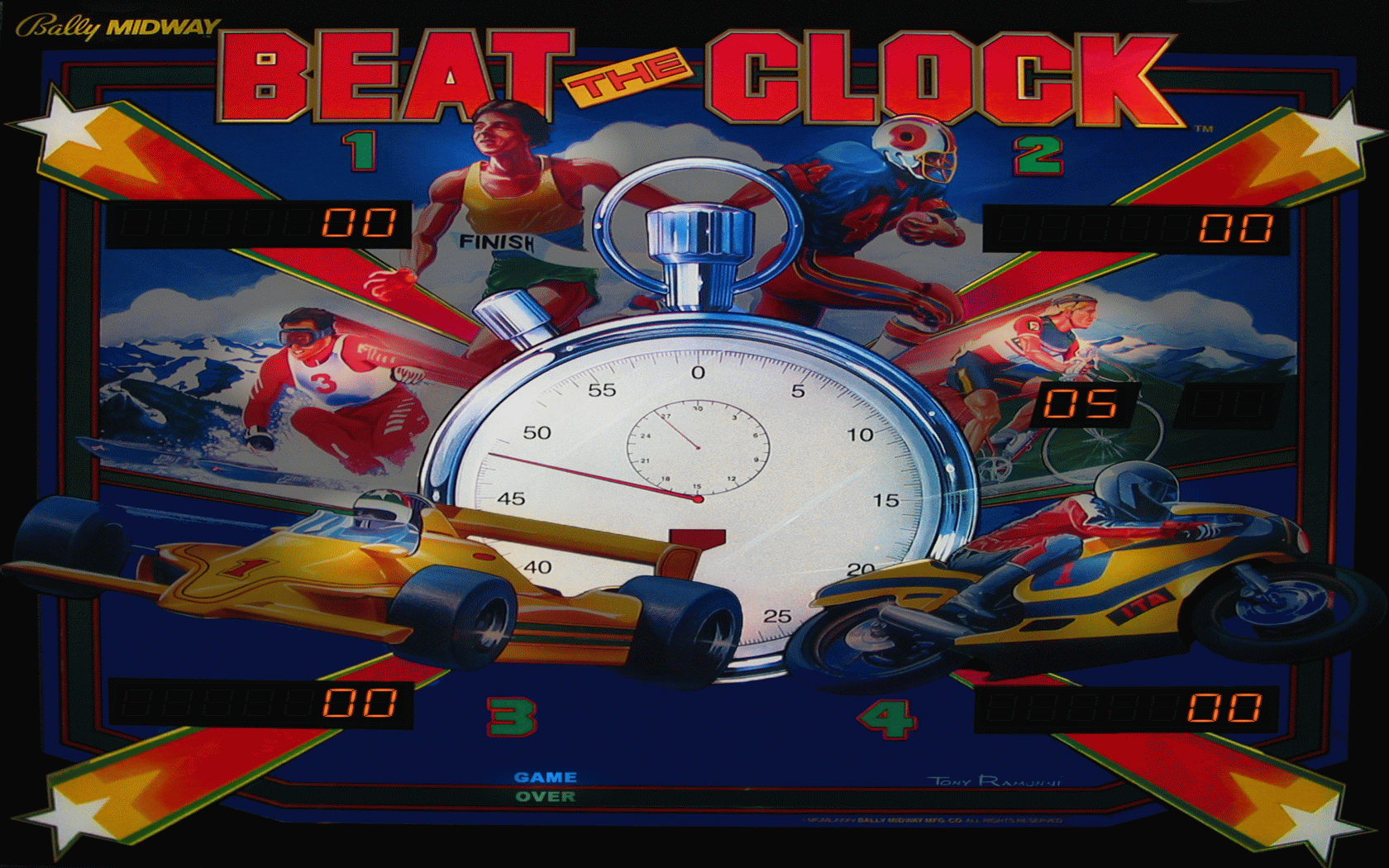 Beat The Clock (Bally, 1985) (Wildman) Backglass