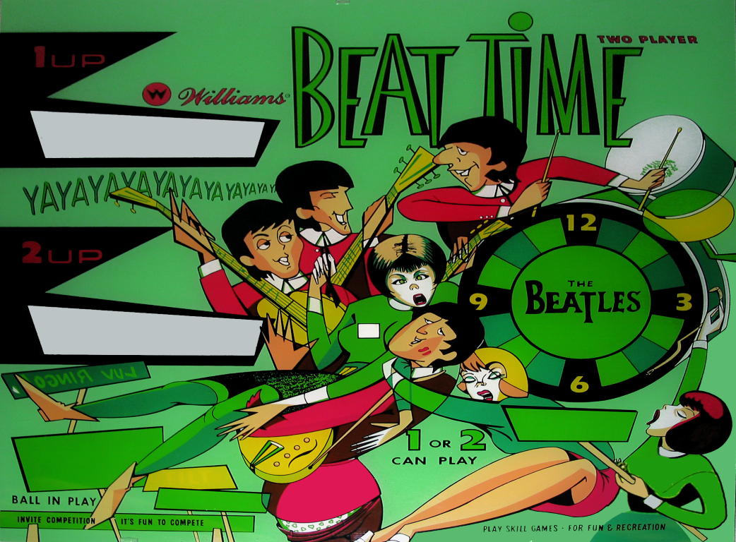 Beat Time (Williams, 1967) Backglass