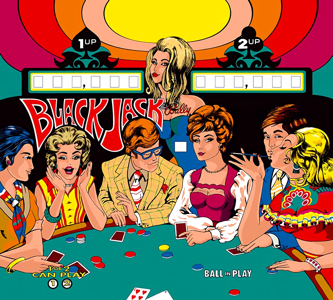 Black Jack EM (Bally, 1977) (IkeS) Backglass