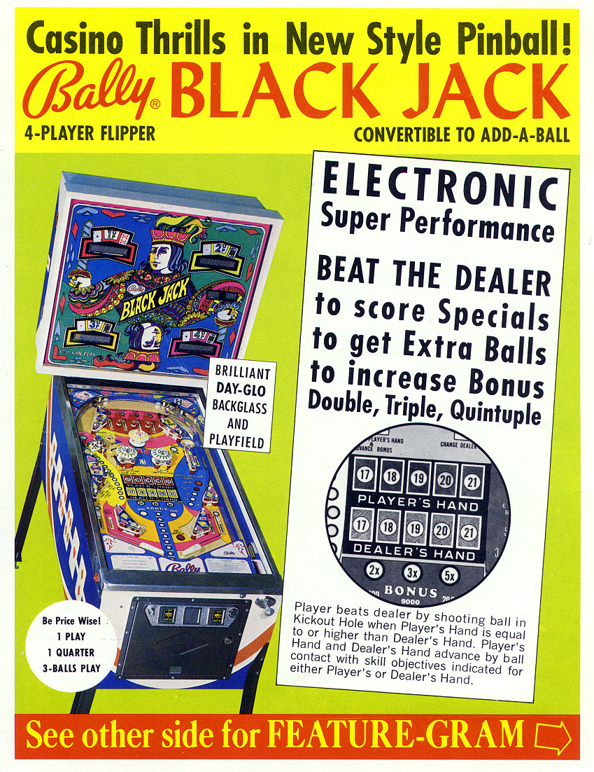 Black Jack SS (Bally, 1977) Flyer (Front)