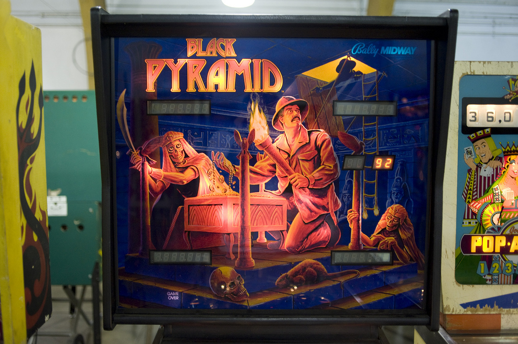 Black Pyramid (Bally, 1984) Backglass