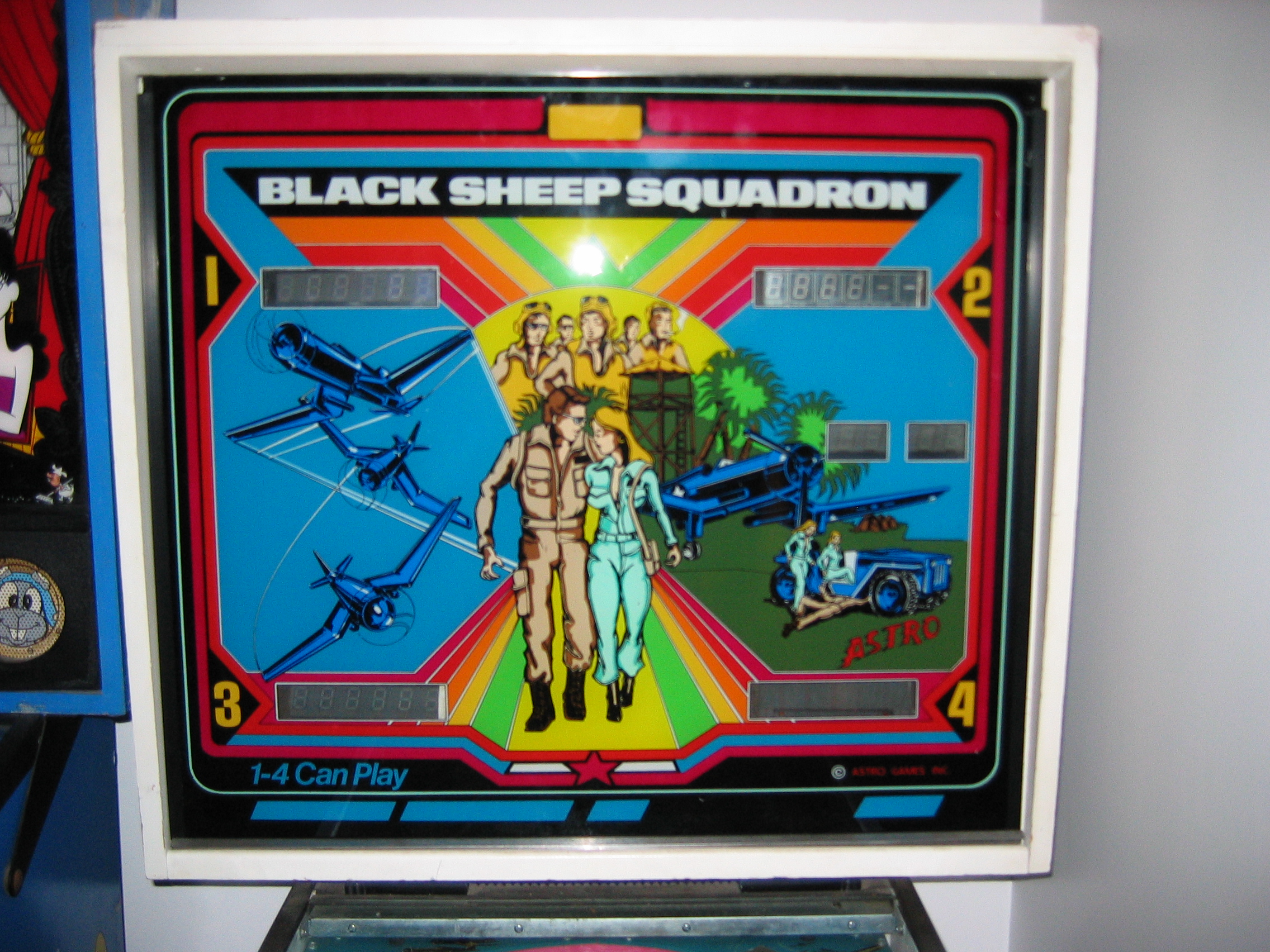 Black Sheep Squadron (Astro Games, 1979) Backglass