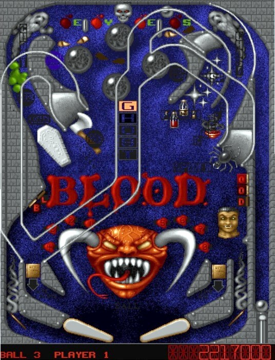 Blood / Silverball (Digital Extremes, 1993) Playfield