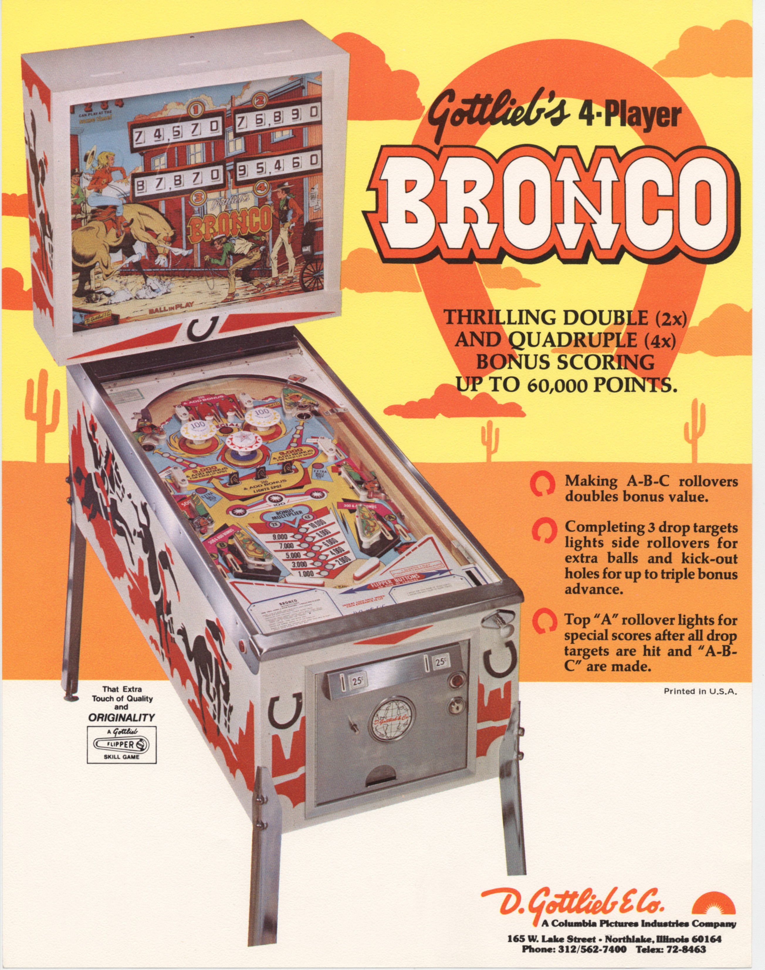 Bronco (Gottlieb, 1977) (HD) Flyer