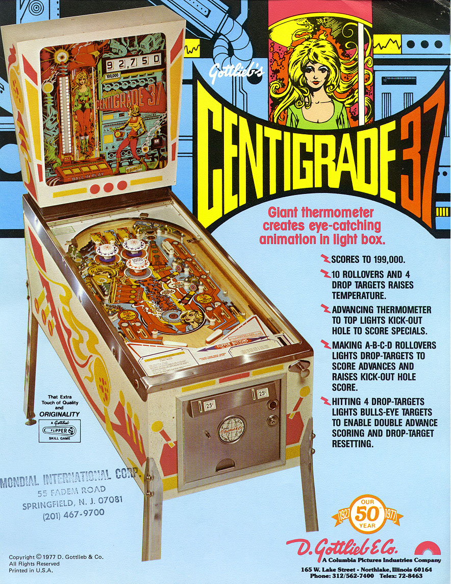 Centigrade 37 (Gottlieb, 1977) Flyer