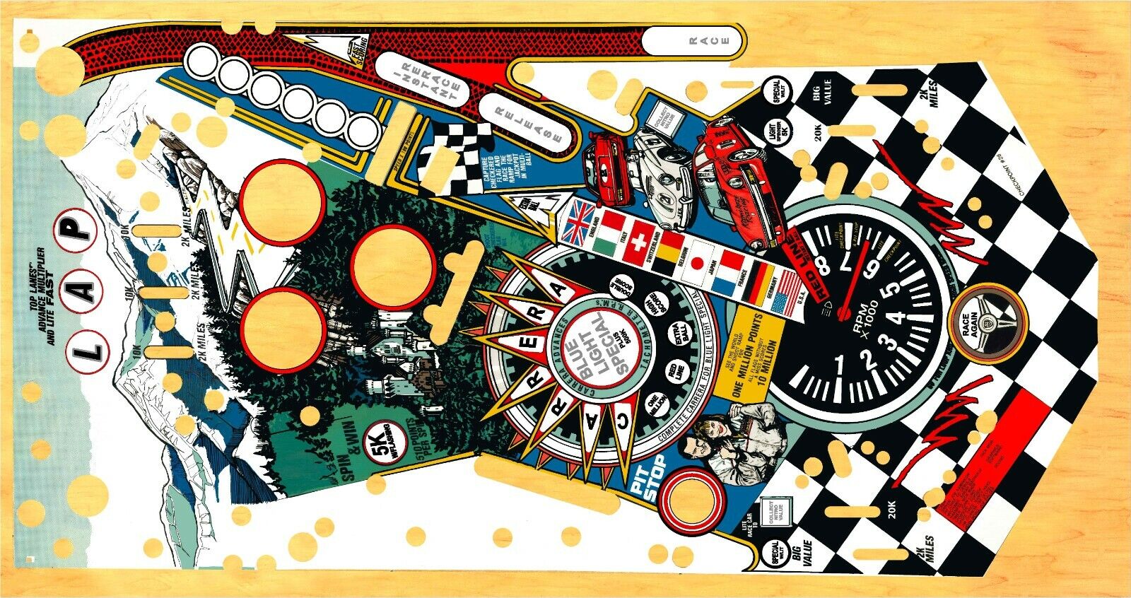 Checkpoint (Data East, 1991) Playfield