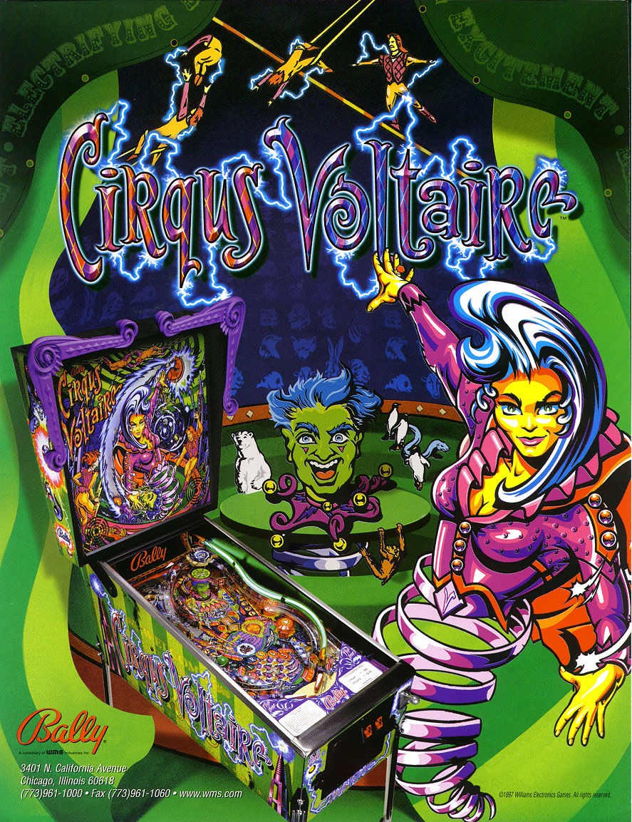 Cirqus Voltaire (Midway, 1997) Flyer (Front)