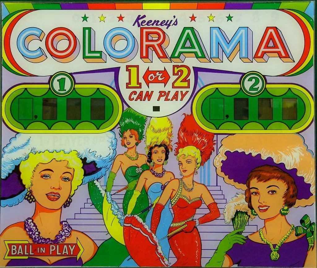 Colorama (Keeney, 1963) Backglass