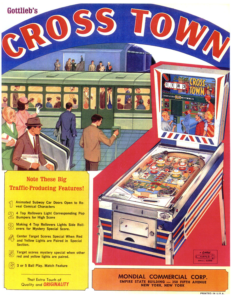 Cross Town (Gottlieb, 1966) Flyer