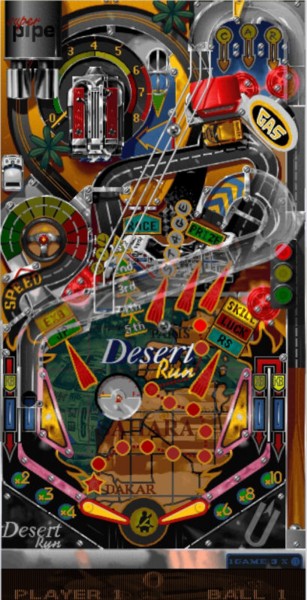 Desert Run / Absolute Pinball (21st Century, 1996) Playfield