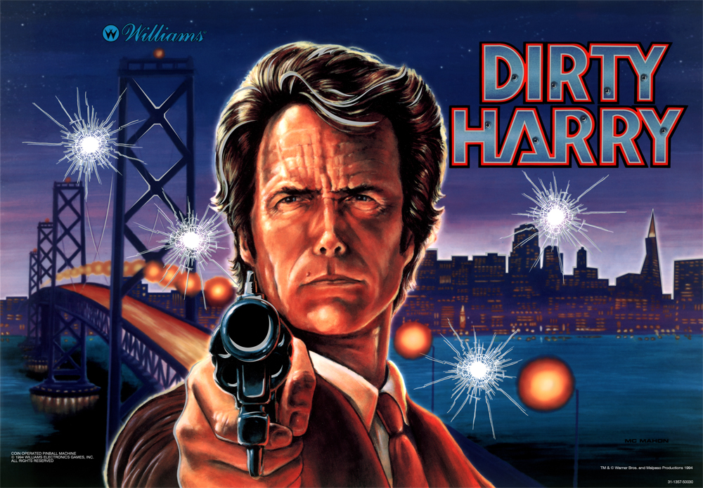 Dirty Harry (Williams, 1995) (CPR) Backglass