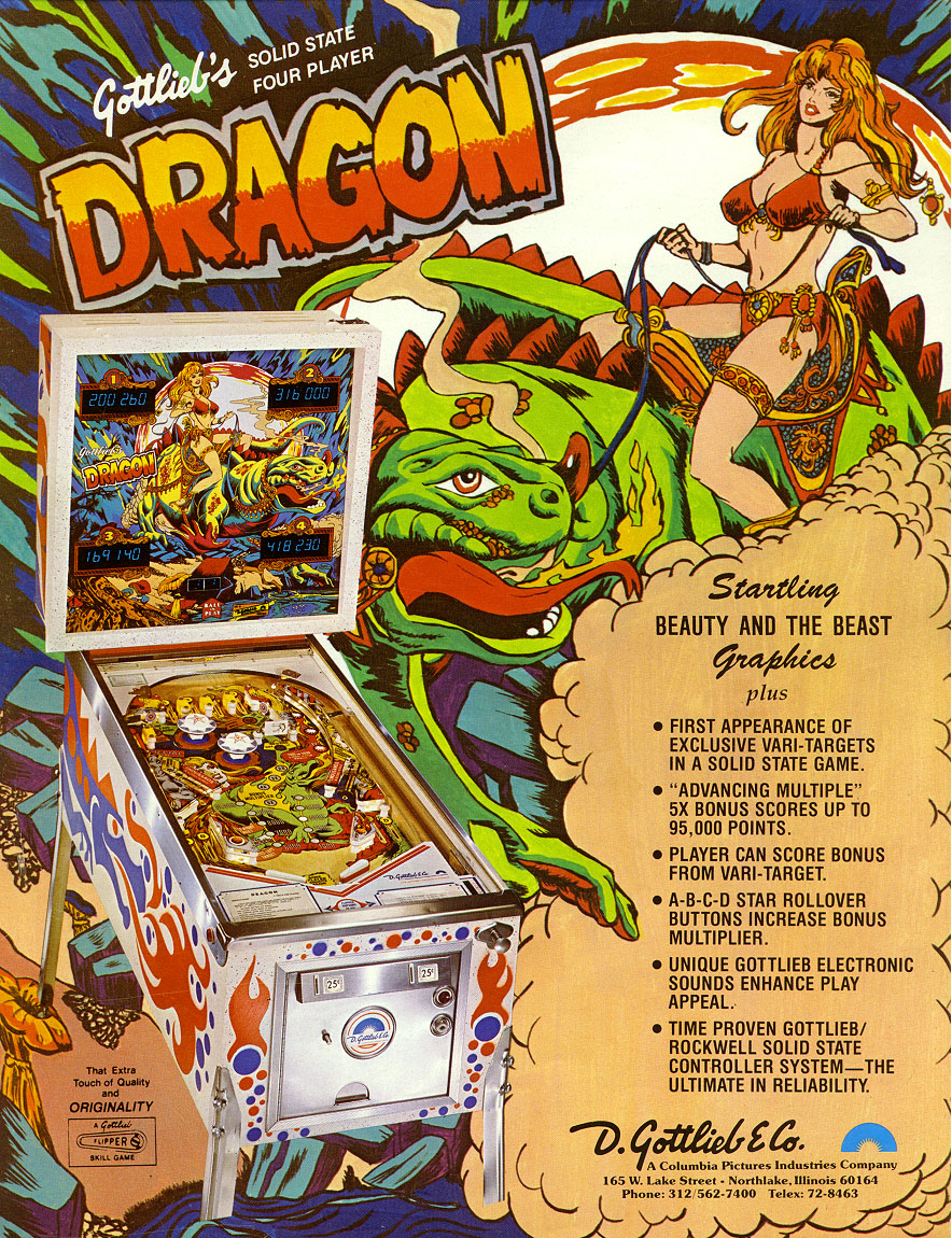 Dragon (Gottlieb, 1978) Flyer (Front)