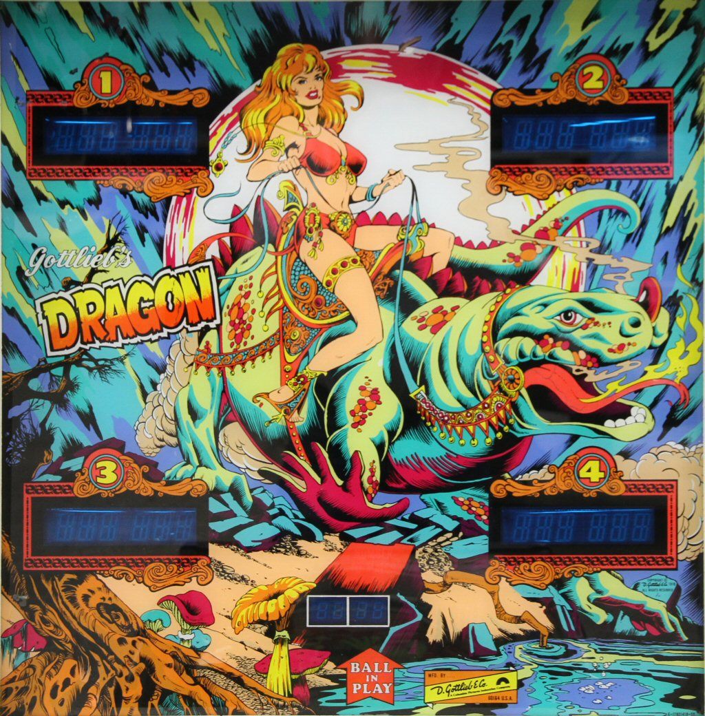 Dragon (Gottlieb, 1978) (JPR) Backglass