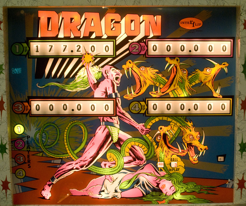 Dragon (Interflip, 1977) (LIT) Backglass