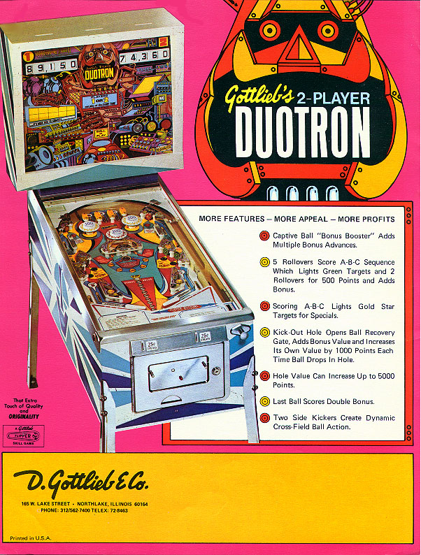 Duotron (Gottlieb, 1974)