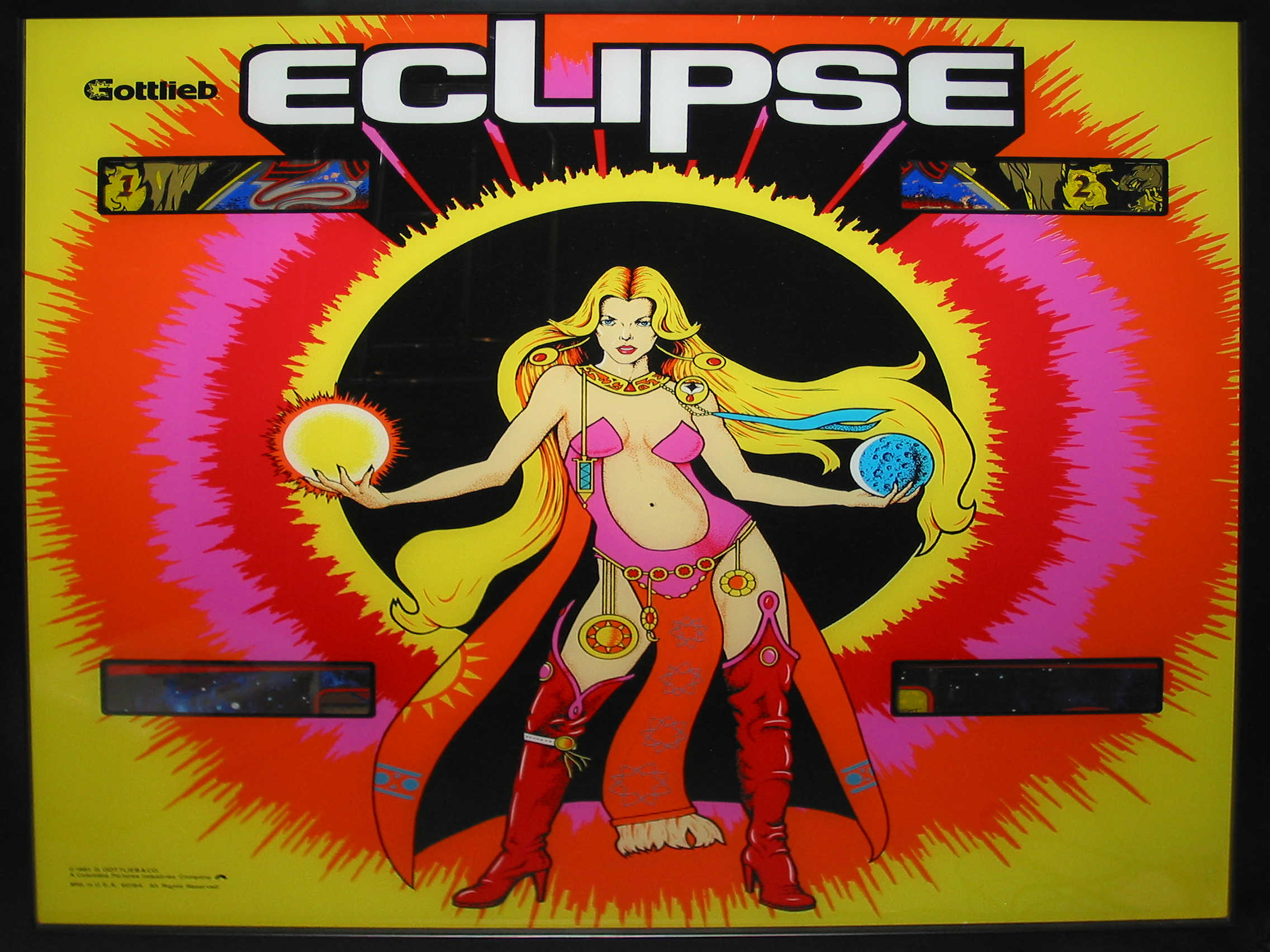 Eclipse (Gottlieb, 1982) Backglass