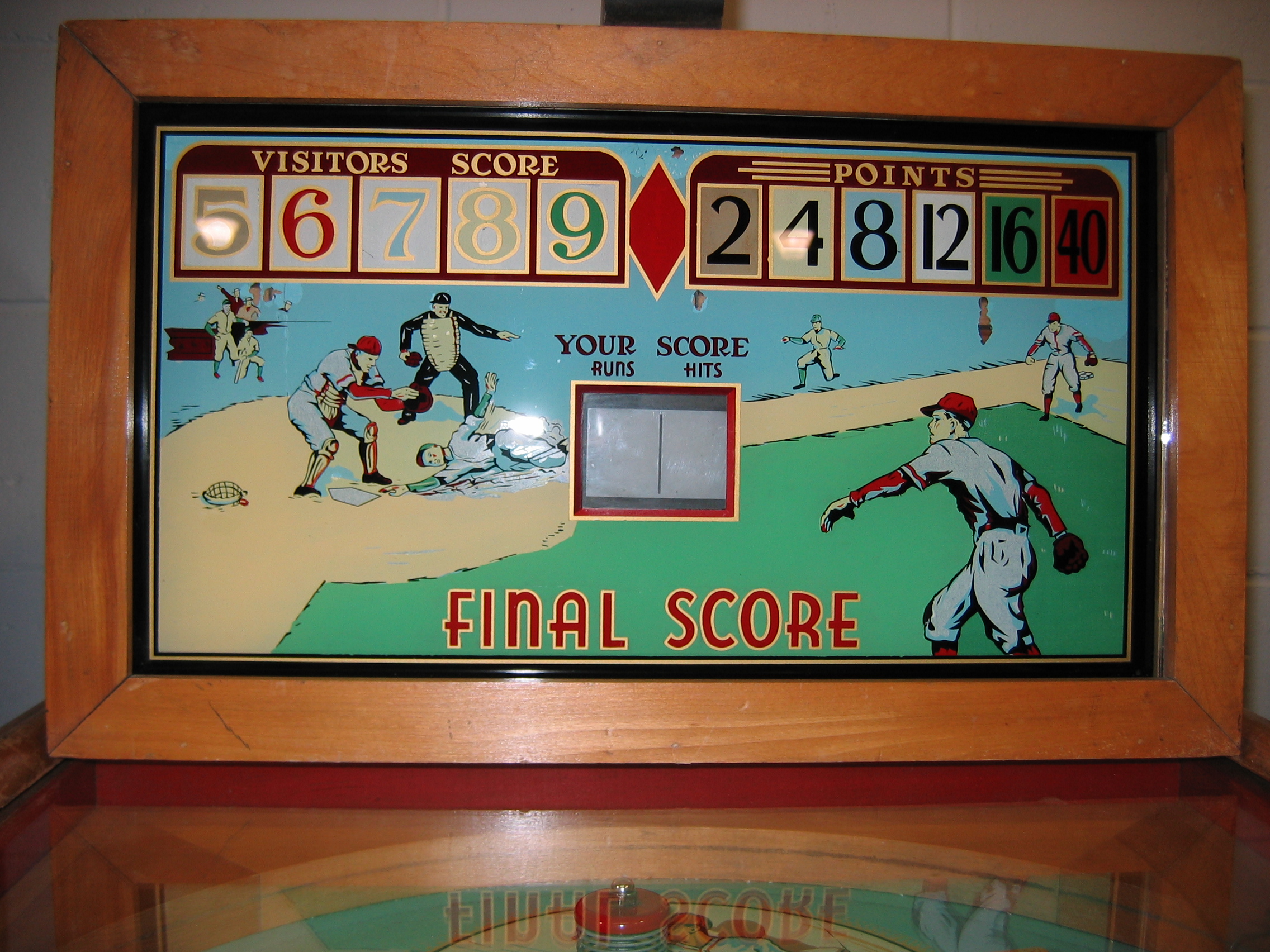 Electric Scoreboard (Gottlieb, 1937) Backglass